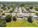 A charming neighborhood with tree-lined streets and well-maintained homes is displayed from an aerial view at 3257 Masonville Loop, Holiday, FL 34691