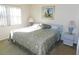 Comfortable bedroom featuring a large window, soft lighting and neutral tones at 337 Woodlake Wynde, Oldsmar, FL 34677