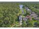 Beautiful aerial view of a home backing onto a tranquil, tree-lined waterway at 5634 Tanagergrove Way, Lithia, FL 33547