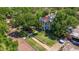 An aerial view of a beautiful home with mature trees and lush landscaping in a desirable neighborhood at 7120 3Rd N Ave, St Petersburg, FL 33710