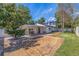 Expansive backyard featuring a covered patio, mature trees, and lush green lawn at 7120 3Rd N Ave, St Petersburg, FL 33710