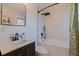 Well-appointed bathroom featuring a shower-tub combo, sleek fixtures, and a modern vanity at 7120 3Rd N Ave, St Petersburg, FL 33710