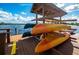 Kayak rack for resident use, providing access to waterfront recreation and scenic views at 7740 Blue Spring Dr, Land O Lakes, FL 34637