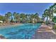 Resort-style swimming pool with lounge chairs and umbrellas, perfect for relaxation and recreation at 7740 Blue Spring Dr, Land O Lakes, FL 34637
