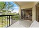Balcony showing seating area, view of bedroom and lush trees in the community at 1002 S Harbour Island Blvd # 1312, Tampa, FL 33602