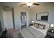 Bright bedroom with a closet, soft lighting, and minimalist decor for a serene atmosphere at 1038 Ocean Spray Dr, Ruskin, FL 33570