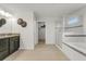Bathroom featuring a glass-enclosed shower, tub, and granite-topped vanity at 12017 Grand Kempston Dr, Gibsonton, FL 33534