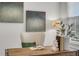 A cozy home office setup featuring unique decor, comfortable seating, and great natural light at 12017 Grand Kempston Dr, Gibsonton, FL 33534