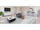 Upstairs living area offers stylish seating, modern accents, and plenty of space for relaxation and entertainment at 19681 Gladeview Way, Land O Lakes, FL 34638