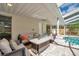 Inviting covered patio with comfortable seating and outdoor entertaining space at 2216 El De Oro Dr, Clearwater, FL 33764