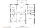 Floor plan showing layout of bedrooms, bathrooms, kitchen, living room, garage, and screened porch at 2972 E Vina Del Mar Blvd, St Pete Beach, FL 33706
