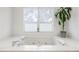 Close-up of a soaking tub with jets, surrounded by white countertops and bright light at 3411 W El Prado Blvd, Tampa, FL 33629