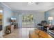 Cozy living room featuring a sliding glass door with natural light and hardwood flooring at 3585 41St S Ter # 227, St Petersburg, FL 33711