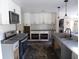 Unfinished kitchen with white cabinets and gray countertops at 4405 Coconut Cove Pl, Valrico, FL 33596