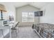 Bedroom with high ceilings, desk, and bright, natural light at 4603 Barnstead Dr, Riverview, FL 33578