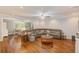 Spacious living room boasts hardwood floors, crown molding, and an open layout at 533 Keene Rd, Largo, FL 33771