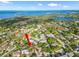 An aerial view of a charming home in a neighborhood close to the beautiful Intracoastal Waterway at 715 Charlotte Ave, Tarpon Springs, FL 34689
