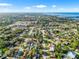 High-angle image showcasing a neighborhood near the coast at 715 Charlotte Ave, Tarpon Springs, FL 34689