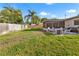 Large backyard with a screened-in patio, grilling area and privacy fence provides ample space for outdoor enjoyment at 715 Charlotte Ave, Tarpon Springs, FL 34689