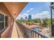 Exterior balcony with downtown city views at 750 Burlington N Ave # 4L, St Petersburg, FL 33701