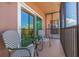 Outdoor balcony featuring chairs, a small table, and a view at 750 Burlington N Ave # 4L, St Petersburg, FL 33701