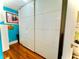 Bedroom closet with a white sliding door, offering plenty of storage space at 130 4Th N Ave # 608, St Petersburg, FL 33701
