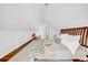 A primary bedroom boasts vaulted ceilings and hardwood floors at 150 23Rd N Ave, St Petersburg, FL 33704