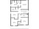 Detailed floor plan showcasing the layout of the second floor, including dimensions of rooms and placement of features at 21046 Passive Porch Dr, Land O Lakes, FL 34637
