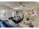 Open living space with bright kitchen, modern furniture, and a clear view outside at 2488 Del Rio Way, Dunedin, FL 34698