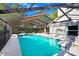 Inviting screened-in pool area, perfect for relaxation and entertainment with lush greenery at 2558 Arborwood Dr, Valrico, FL 33596