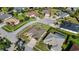 An aerial view showing the property's location within a well-maintained residential community with mature landscaping at 3625 Gaviota Dr, Ruskin, FL 33573