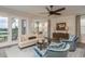 Comfortable living room with water view, natural light, and stylish decor at 600 Reserve Ln, Dunedin, FL 34698