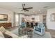 Stylish interior with views, open layout kitchen, and contemporary furniture at 600 Reserve Ln, Dunedin, FL 34698