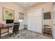 Charming home office with a built-in Murphy bed and a work station at 600 Reserve Ln, Dunedin, FL 34698