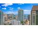 Stunning aerial view showcasing the cityscape, waterfront, and blue skies at 100 1St N Ave # 1005, St Petersburg, FL 33701