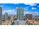 Spectacular aerial view of the skyline, waterfront, and cityscape at 100 1St N Ave # 1005, St Petersburg, FL 33701