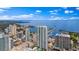 Breathtaking aerial view showcasing the waterfront location, nearby marinas, and vibrant city skyline at 100 1St N Ave # 1005, St Petersburg, FL 33701