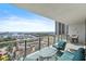 Balcony with views of the city, harbor, and bay, featuring seating area at 100 1St N Ave # 1005, St Petersburg, FL 33701