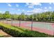 Community tennis court enclosed by a fence and landscaping at 5482 Salem Square N Dr, Palm Harbor, FL 34685