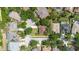 Aerial view displaying the property's location among well-maintained homes in a residential neighborhood at 12506 Safari Ln, Riverview, FL 33579