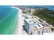 Breathtaking aerial view of the beachfront condo building near the ocean at 1750 Benjamin Franklin Dr # 11G, Sarasota, FL 34236