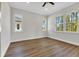 Bedroom featuring wood flooring, recessed lighting, a ceiling fan and an abundance of natural light at 2444 Jacobs St, Port Charlotte, FL 33953