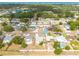 Aerial view of a neighborhood with tree-lined streets showcases the property's location, nearby schools and parks at 2605 Fulton Sw St, Largo, FL 33774