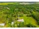 Stunning aerial view of home nestled among trees on expansive green acreage at 28628 Bennington Dr, Wesley Chapel, FL 33544