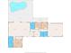 A detailed floor plan showcasing layout of rooms and outdoor areas at 28628 Bennington Dr, Wesley Chapel, FL 33544