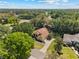 Aerial view of a home nestled among lush, mature trees in a quiet neighborhood setting, offering serene privacy at 3022 Forest Club Dr, Plant City, FL 33566