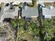 Birds eye view of the home, patio and yard at 7014 Westcott Dr, Port Richey, FL 34668