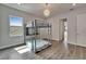 Bedroom with bunk beds and hanging light fixture at 814 Manns Harbor Dr, Apollo Beach, FL 33572