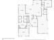 Detailed floorplan for the first floor of the residence, highlighting room dimensions and layout at 814 Manns Harbor Dr, Apollo Beach, FL 33572