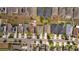 A captivating aerial view of a quiet neighborhood showcasing the well-maintained residences and streets at 14434 Scottburgh Glen Dr, Wimauma, FL 33598